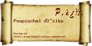 Pospischel Őzike névjegykártya